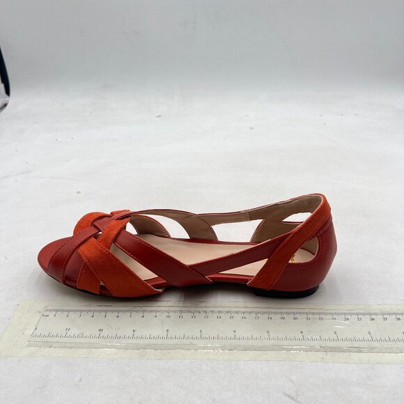 YDN Brown Braid Pumps Cutout Sandals Slip On Flats Peep Toe Party Dressy Prom - Picture 2 of 8